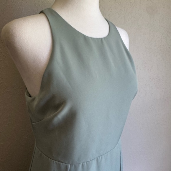 Show Me Your Mumu Teal Blue Chicago High Neck Bridesmaid Dress Womens M - Picture 2 of 5